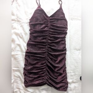 Lulu's Shimmering Plum Mini Dress